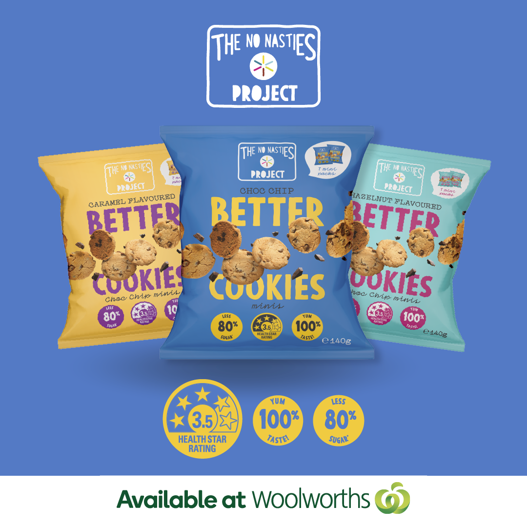 Australia’s 1st 3.5 Health Star Rated Indulgent Choc Chip Cookies